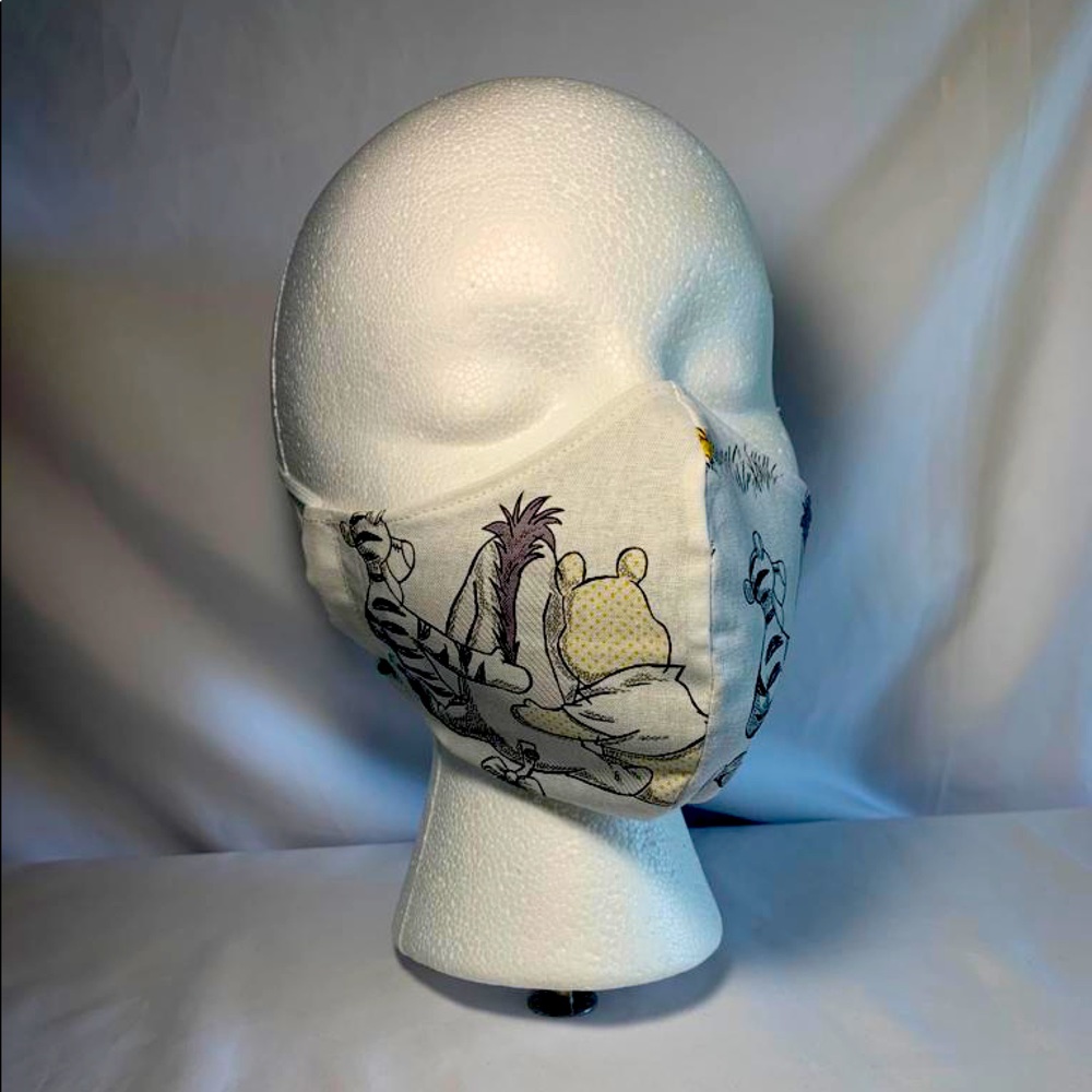 Handmade Face Mask Gray Winnie the Pooh